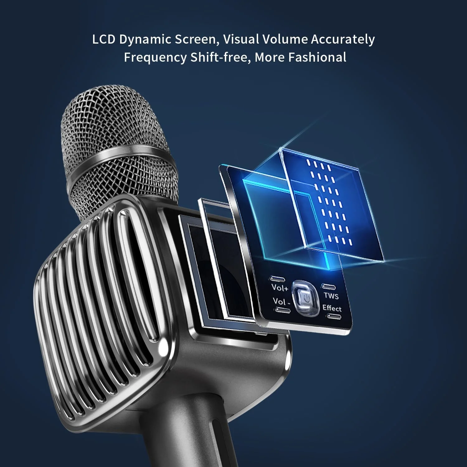 دستگاه کارائوکه TOSING G6 Pro میکروفون آواز خواندن برای بزرگسالان/کودکان، بلندگوی بلوتوث 20 واتی با LCD، میکروفون های بی سیم برای مهمانی/کلیسا/تلفن/تبلت