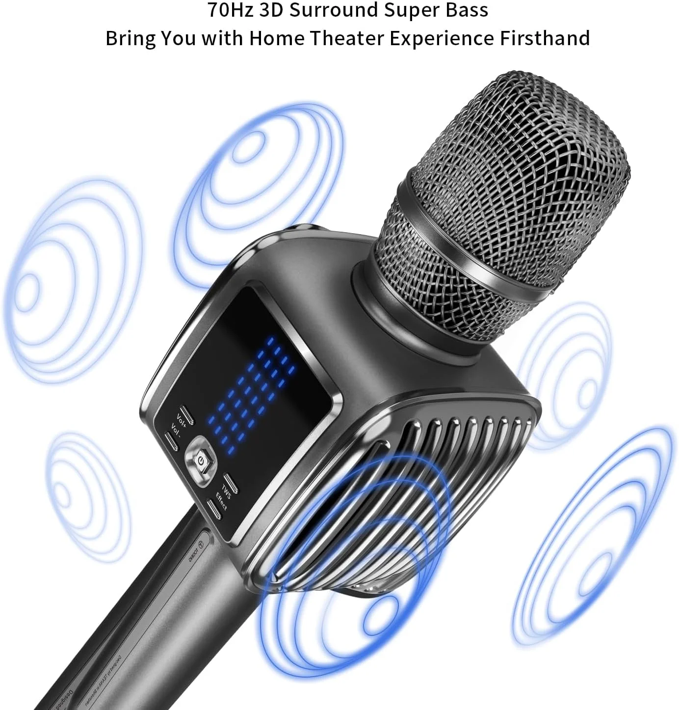 دستگاه کارائوکه TOSING G6 Pro میکروفون آواز خواندن برای بزرگسالان/کودکان، بلندگوی بلوتوث 20 واتی با LCD، میکروفون های بی سیم برای مهمانی/کلیسا/تلفن/تبلت