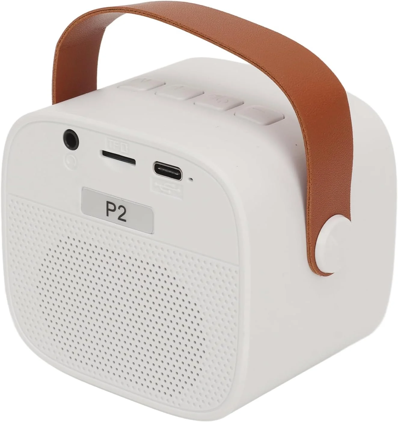 دستگاه کارائوکه قابل حمل با میکروفون، دستگاه کارائوکه دستی برای کودکان و بزرگسالان، مناسب مهمانی های خانگی (سفید) (میکروفون دوتایی سفید)