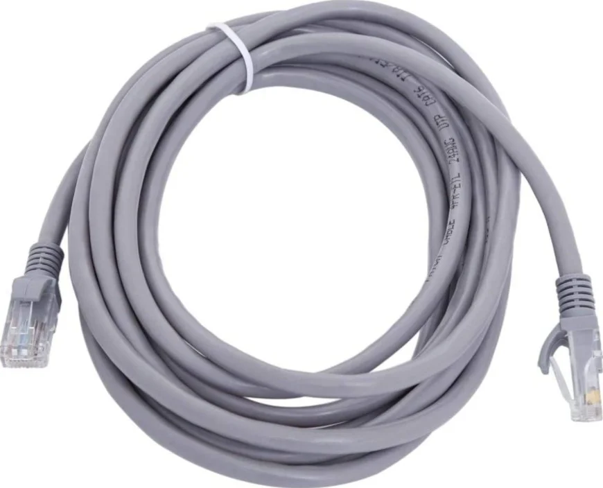 کابل شبکه Cat6e، طول 3 متر، رنگ خاکستری