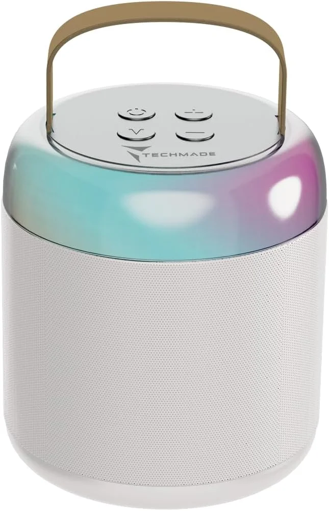 ست کامل کارائوکه حرفه ای تک‌مید برای بزرگسالان و کودکان، اسپیکر قابل حمل با 1 میکروفون بی‌سیم برای خانه، جلسات، مهمانی ها، پیک نیک، فضای باز/داخلی (سفید)