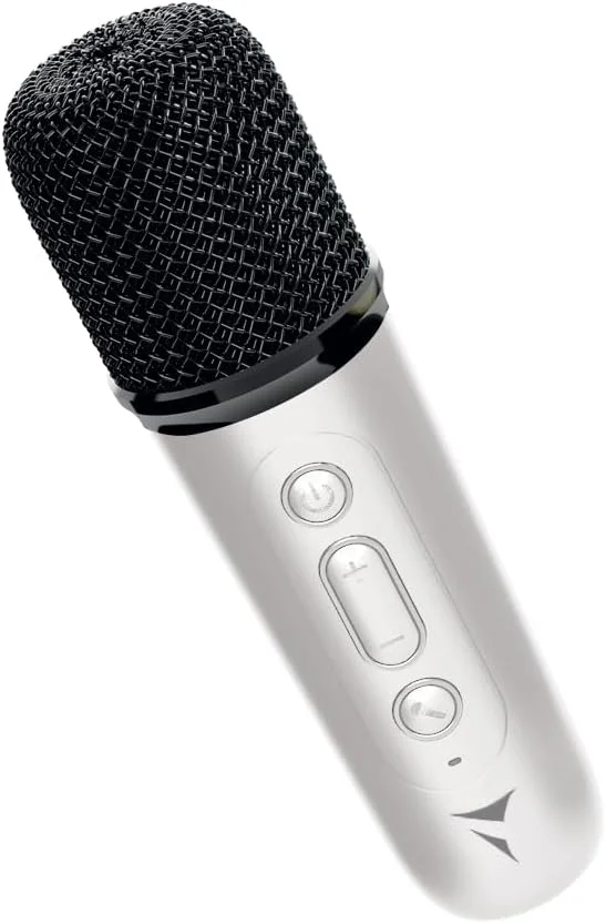 ست کامل کارائوکه حرفه ای تک‌مید برای بزرگسالان و کودکان، اسپیکر قابل حمل با 1 میکروفون بی‌سیم برای خانه، جلسات، مهمانی ها، پیک نیک، فضای باز/داخلی (سفید)