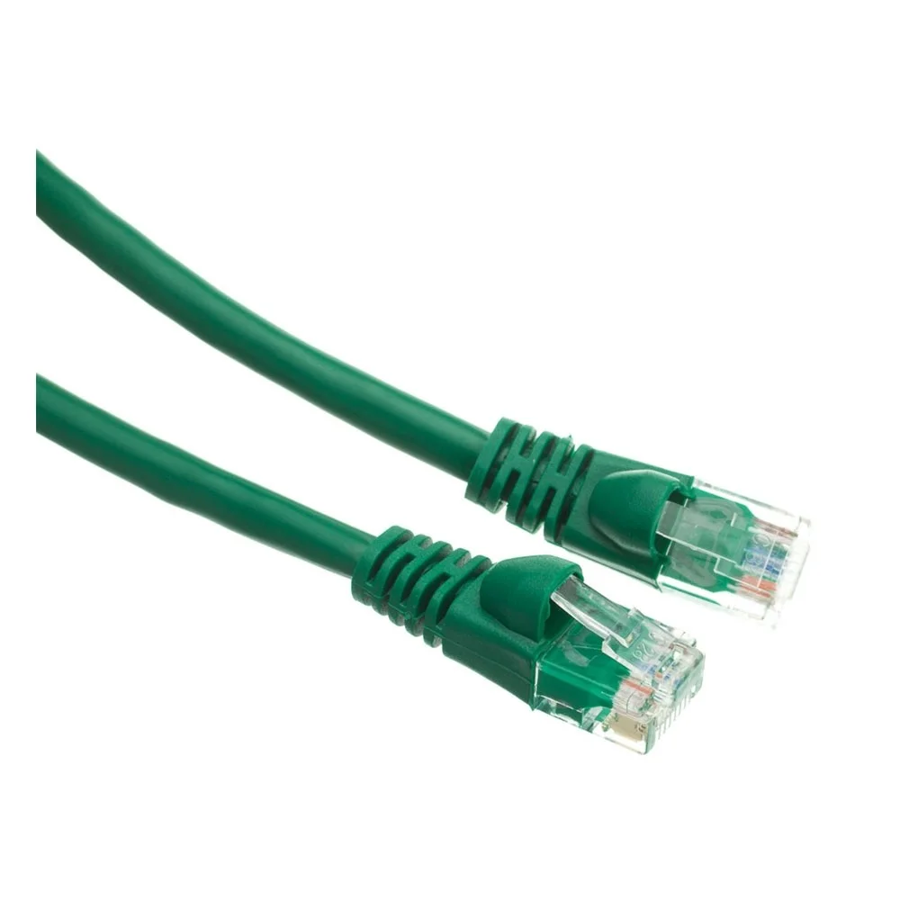 کابل شبکه Cat6 UTP PVC با کانکتور RJ45، طول 1 متر، سبز
