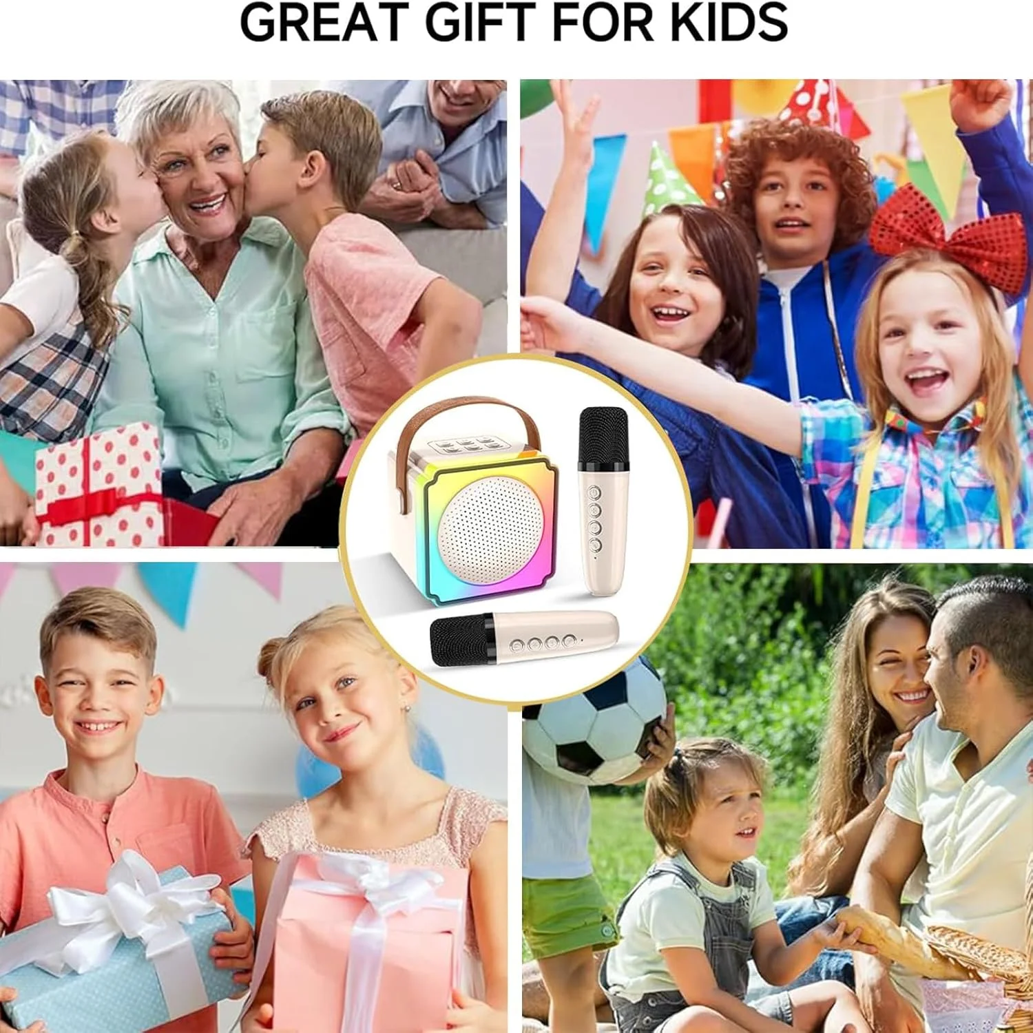 دستگاه کارائوکه کوچک برای کودکان و بزرگسالان، دستگاه کارائوکه بلوتوث قابل حمل با 2 میکروفون بی سیم، دستگاه کارائوکه کودکان برای مهمانی خانگی، هدیه تولد برای دختران و پسران دستگاه کارائوکه کوچک برای کودکان و بزرگسالان، دستگاه کارائوکه بلوتوث قابل حمل با 2 میکروفون بی سیم، دستگاه کارائوکه کودکان برای مهمانی خانگی، هدیه تولد برای دختران و پسران