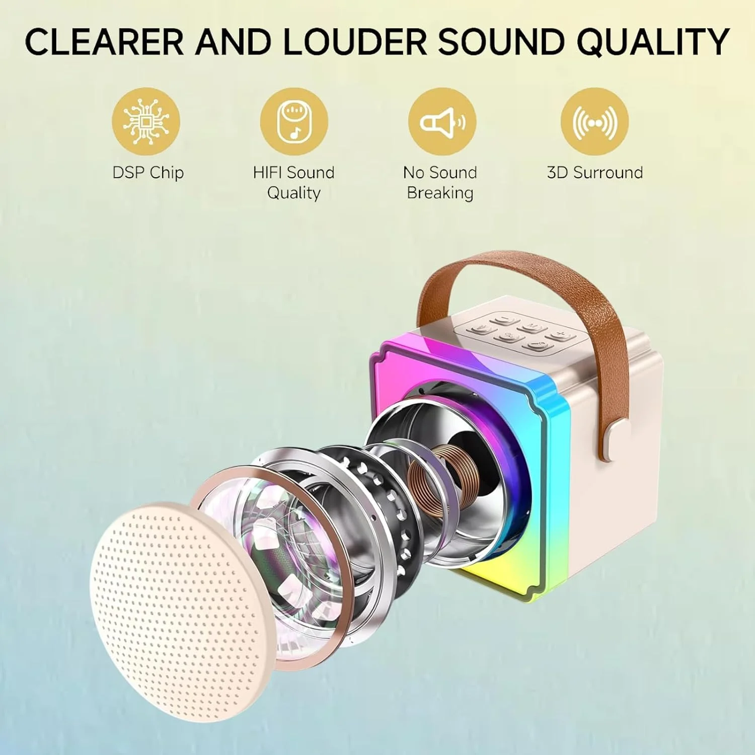 دستگاه کارائوکه کوچک برای کودکان و بزرگسالان، دستگاه کارائوکه بلوتوث قابل حمل با 2 میکروفون بی سیم، دستگاه کارائوکه کودکان برای مهمانی خانگی، هدیه تولد برای دختران و پسران دستگاه کارائوکه کوچک برای کودکان و بزرگسالان، دستگاه کارائوکه بلوتوث قابل حمل با 2 میکروفون بی سیم، دستگاه کارائوکه کودکان برای مهمانی خانگی، هدیه تولد برای دختران و پسران