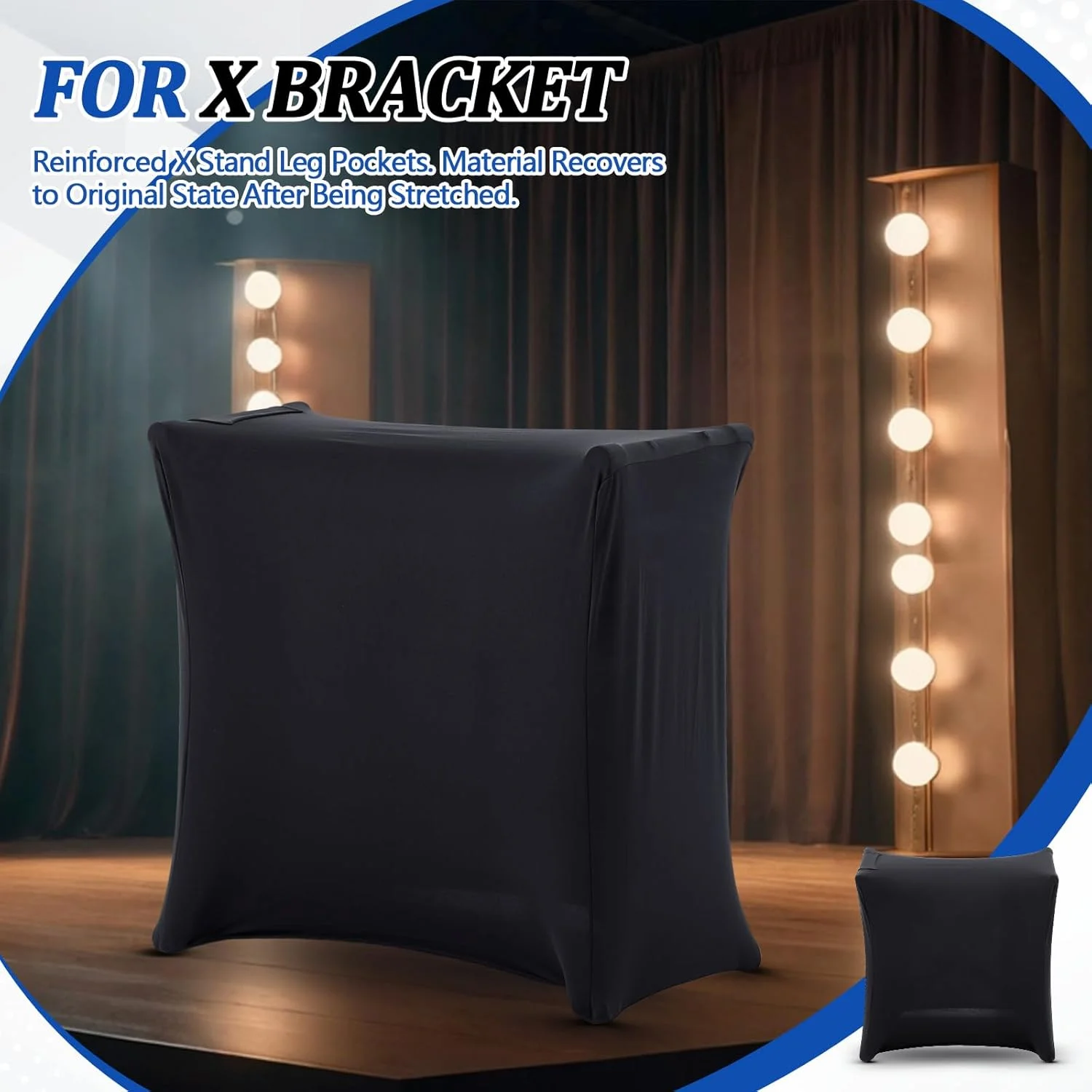 روکش پارچه ای مشکی دی جی یونیورسال با ابعاد 40x66x79 سانتی متر به همراه جیب برای استند X، کیبورد دی جی و کیف حمل روکش پارچه ای مشکی دی جی یونیورسال با ابعاد 40x66x79 سانتی متر به همراه جیب برای استند X، کیبورد دی جی و کیف حمل