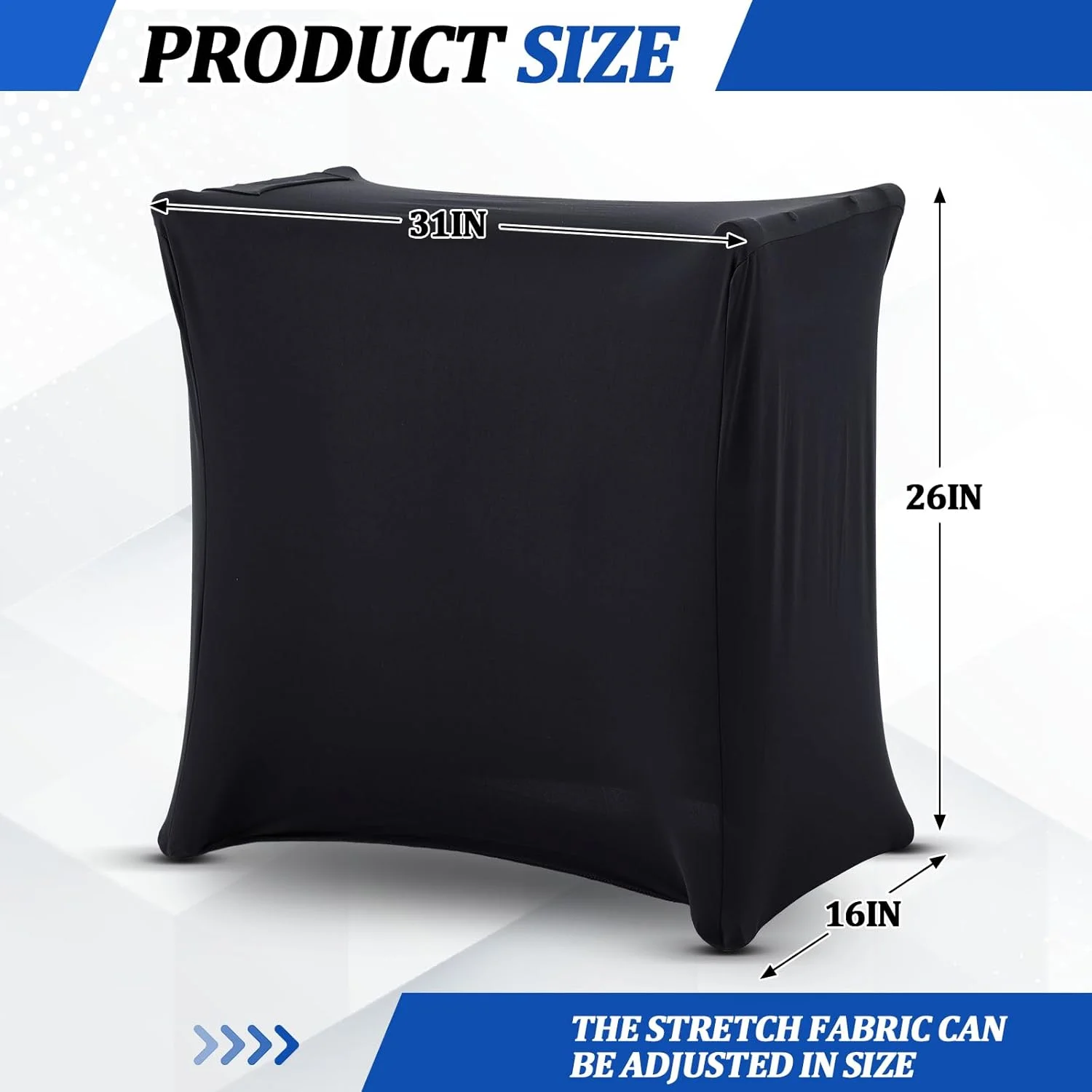 روکش پارچه ای مشکی دی جی یونیورسال با ابعاد 40x66x79 سانتی متر به همراه جیب برای استند X، کیبورد دی جی و کیف حمل روکش پارچه ای مشکی دی جی یونیورسال با ابعاد 40x66x79 سانتی متر به همراه جیب برای استند X، کیبورد دی جی و کیف حمل