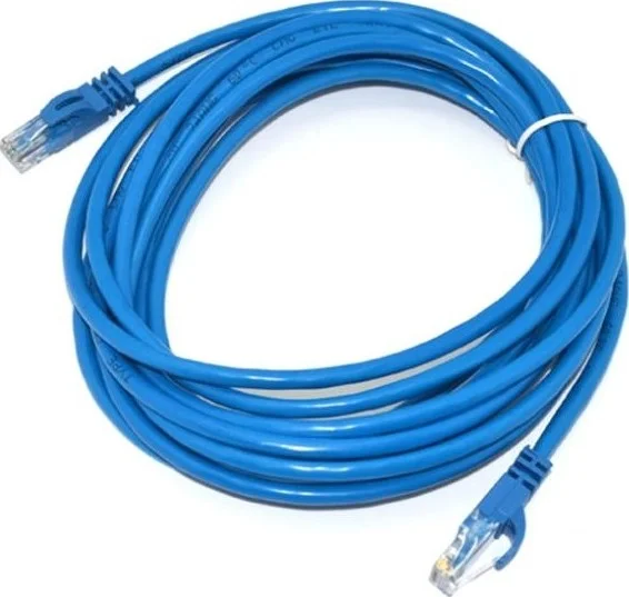 کابل شبکه اترنت Cat6 UTP PVC با طول 5 متر و کانکتور RJ45 - آبی