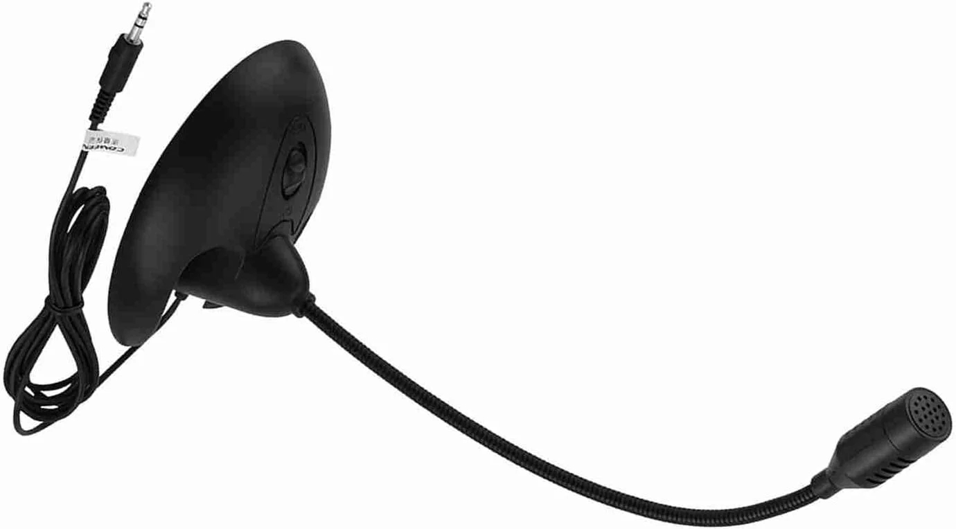 میکروفون گردن غازی SIXRUN، میکروفون رومیزی انعطاف پذیر با صدای همه جهته برای کارائوکه و ضبط صدا، ABS مشکی با حذف نویز داخلی، پاسخ فرکانسی 20-16000 هرتز (مشکی)