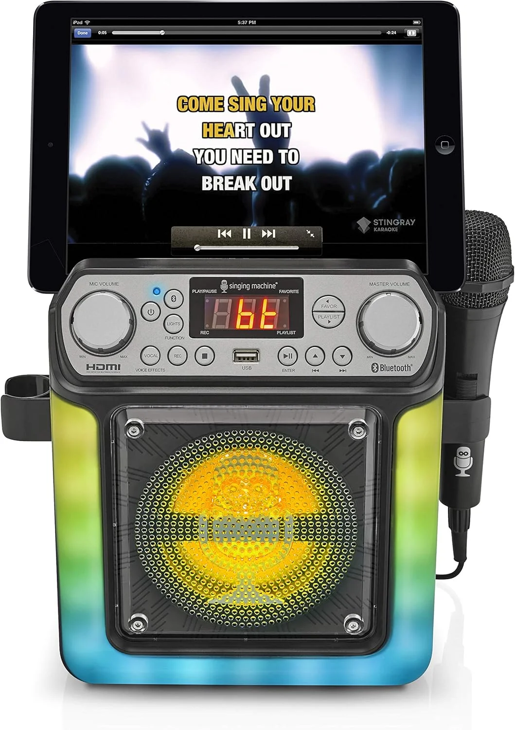 دستگاه کارائوکه کوچک Singing Machine SML652 HDMI Groove - مشکی دستگاه کارائوکه کوچک Singing Machine SML652 HDMI Groove - مشکی