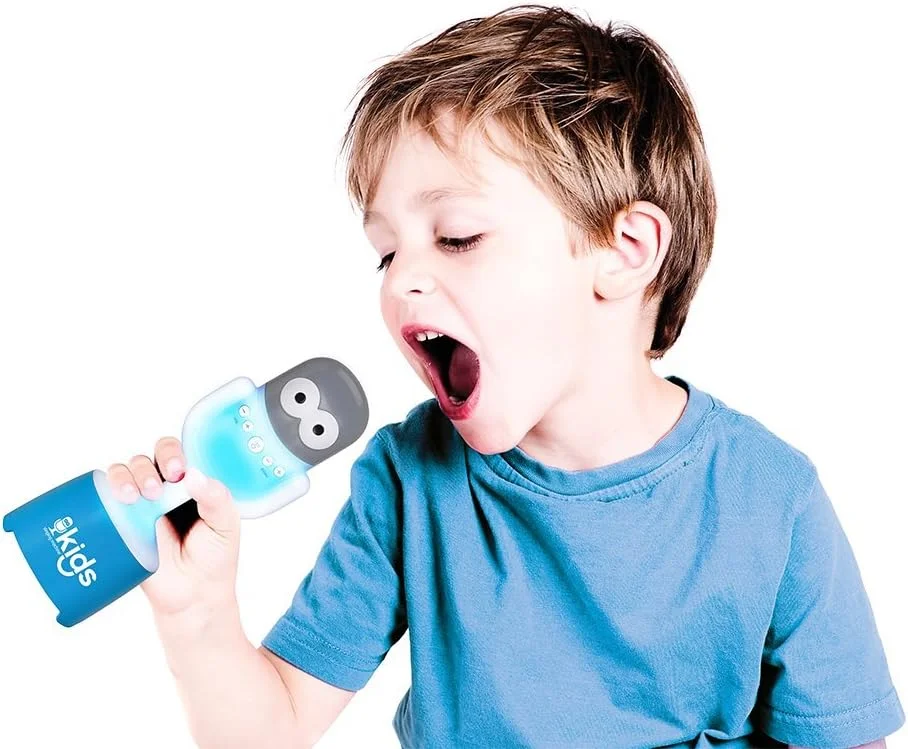 دستگاه کارائوکه میکروفون بلوتوثی مدل SMK445 Singing Machine با بلندگوی داخلی، آبی دستگاه کارائوکه میکروفون بلوتوثی مدل SMK445 Singing Machine با بلندگوی داخلی، آبی