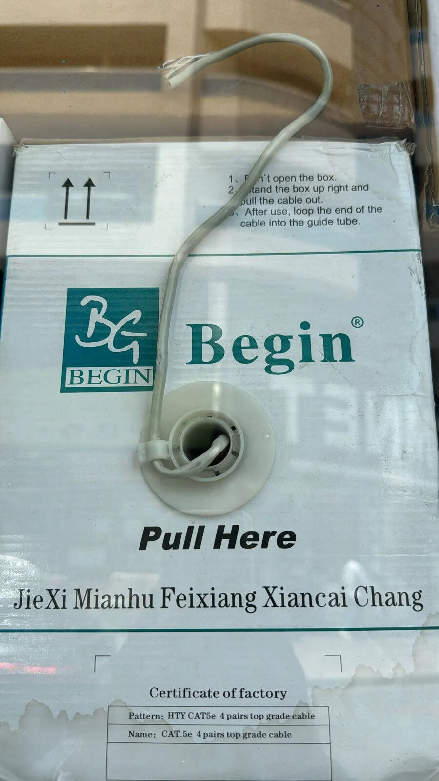 کابل CAT5E UTP، 4 زوج کابل عایق بندی شده، علامت گذاری شده 0-305 متر، ATM 155Mbs و 622Mpbs، مناسب برای 10baseT، 100BaseT، 1000baseT گیگابیت اترنت، RoHS 23AWG | Cat5E-UTP