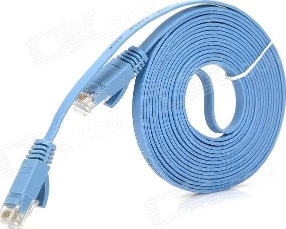 کابل اترنت 5 متری Kongda / کابل پچ Cat.6 تخت با ضخامت 1.4 میلی متر