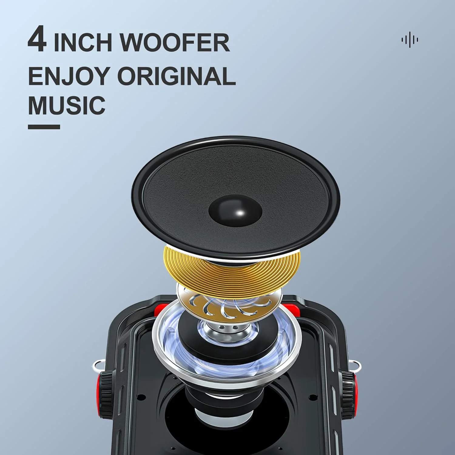 اسپیکر بلوتوثی SHIDU، اسپیکر قابل حمل بلوتوث 5.0 مناسب فضای باز/داخلی با بند شانه ای جداشدنی، صفحه نمایش HD، استریو با صدای بلند، بیس عمیق، پشتیبانی از REC/TF/SD کارت برای مهمانی، مسافرت، کمپینگ