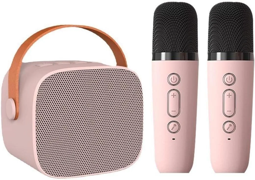 اسپیکر میکروفون بی‌سیم، اسپیکر بلوتوث کوچک، مناسب برای خانه و فضای باز، صورتی