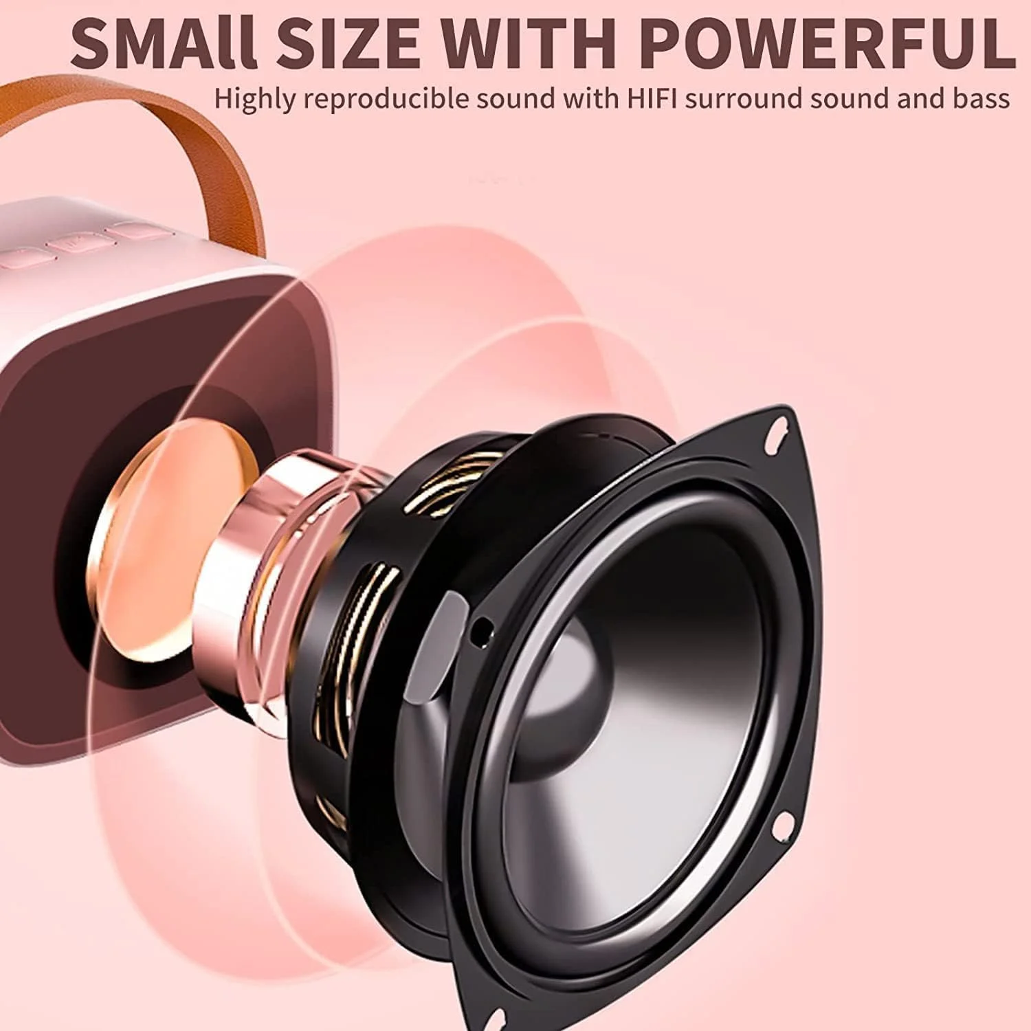 دستگاه کارائوکه کوچک SAFENHAND با میکروفون بی سیم، اسپیکر بلوتوث قابل حمل کارائوکه برای کودکان و بزرگسالان