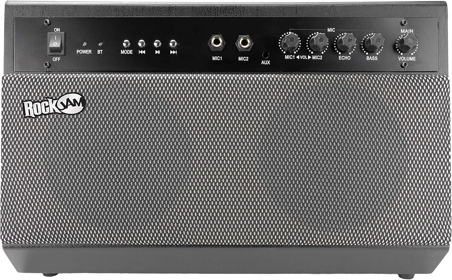 دستگاه کارائوکه و سیستم PA بلوتوثی 100 واتی RockJam Premium Performer به همراه دو میکروفون کارائوکه