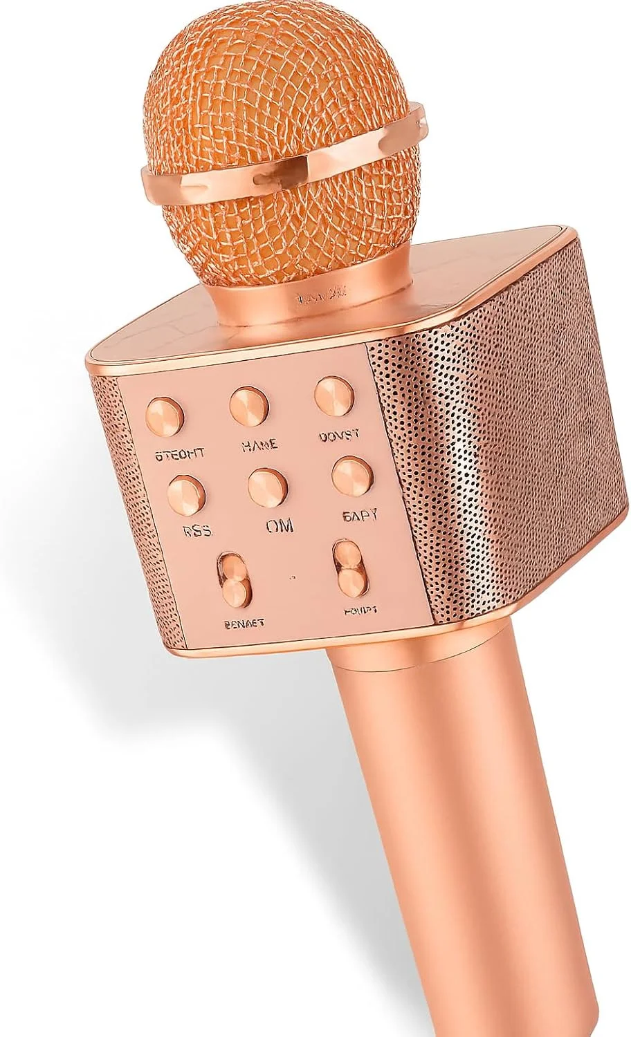 میکروفون کارائوکه بی‌سیم Rock Light، اسپیکر HiFi با رادیو FM، ضبط صدا، پشتیبانی از USB، رزگلد (رزگلد)