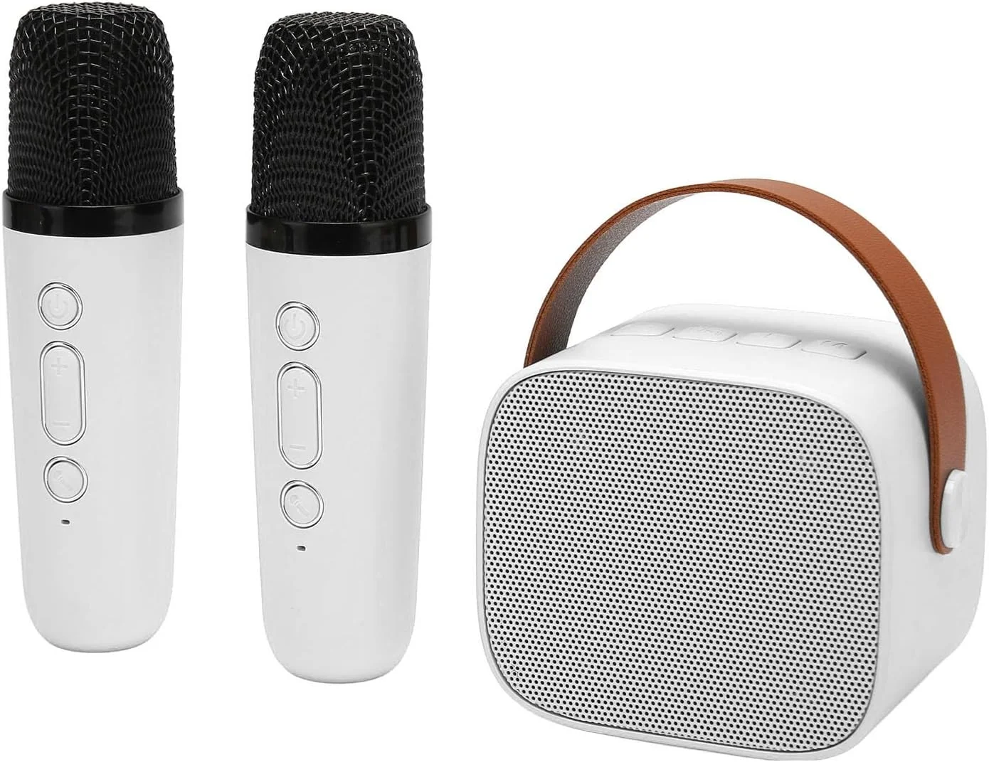 دستگاه کارائوکه وی‌شیانگ، دستگاه کارائوکه مهمانی با عملکرد طنین صدا، بیس عمیق، چند منظوره، عمر باتری طولانی با 2 میکروفون بی‌سیم برای دورهمی خانوادگی، مهمانی در فضای باز