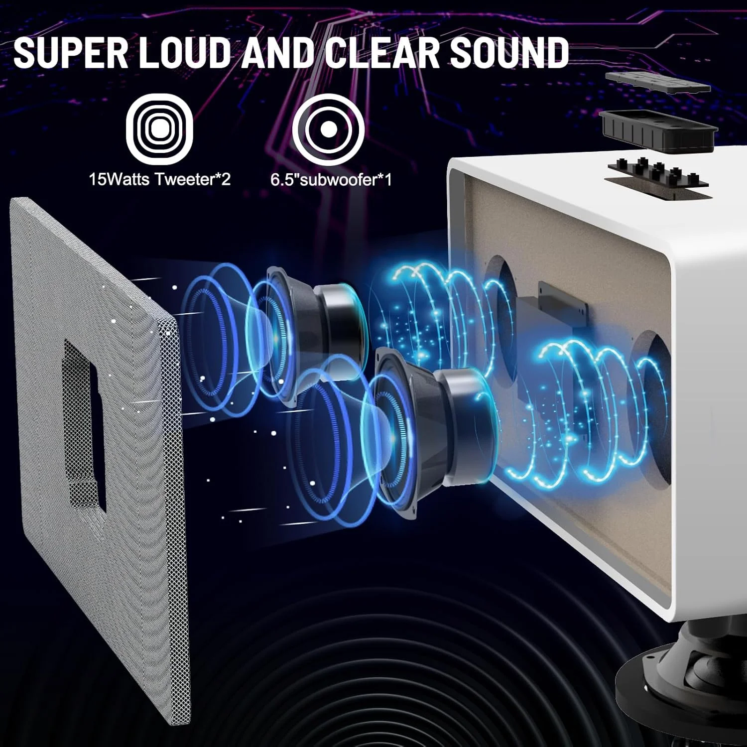 دستگاه کارائوکه RHM K222، اسپیکر بلوتوثی با 2 میکروفون بی سیم UHF، 5 حالت موسیقی، پشتیبانی از اپتیکال، بلوتوث، AUX، USB، PC، اسپیکر چوبی مهمانی برای تلویزیون، مهمانی خانگی، کارائوکه، جلسه دستگاه کارائوکه RHM K222، اسپیکر بلوتوثی با 2 میکروفون بی سیم UHF، 5 حالت موسیقی، پشتیبانی از اپتیکال، بلوتوث، AUX، USB، PC، اسپیکر چوبی مهمانی برای تلویزیون، مهمانی خانگی، کارائوکه، جلسه