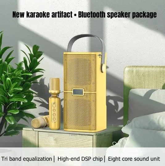 دستگاه کارائوکه REBENUO با 2 میکروفون بی سیم، سیستم بلندگوی قابل حمل با TWS، FM، REC، ساب ووفر، باتری قابل شارژ، بلوتوث 5.0، پشتیبانی از BT/USB/TF Card/Aux برای خانه، مهمانی - طلایی YS-218 دستگاه کارائوکه REBENUO با 2 میکروفون بی سیم، سیستم بلندگوی قابل حمل با TWS، FM، REC، ساب ووفر، باتری قابل شارژ، بلوتوث 5.0، پشتیبانی از BT/USB/TF Card/Aux برای خانه، مهمانی - طلایی YS-218