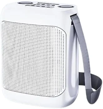 دستگاه کارائوکه REBENUO با 2 میکروفون بی سیم، سیستم بلندگوی قابل حمل با TWS، FM، REC، باتری قابل شارژ، بلوتوث 5.0، پشتیبانی از BT/USB/کارت TF/Aux برای مهمانی ها و رویدادها - سفید. YS-220