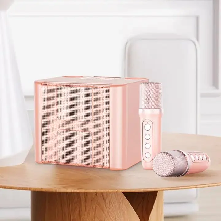 دستگاه کارائوکه REBENUO با 2 میکروفون بی سیم برای بزرگسالان و کودکان، سیستم PA بلندگوی بلوتوث قابل حمل، دستگاه آواز خواندن با اکو و حذف صدا، پشتیبانی از TF، AUX-in، برای مهمانی خانگی - صورتی.YS-111 دستگاه کارائوکه REBENUO با 2 میکروفون بی سیم برای بزرگسالان و کودکان، سیستم PA بلندگوی بلوتوث قابل حمل، دستگاه آواز خواندن با اکو و حذف صدا، پشتیبانی از TF، AUX-in، برای مهمانی خانگی - صورتی.YS-111