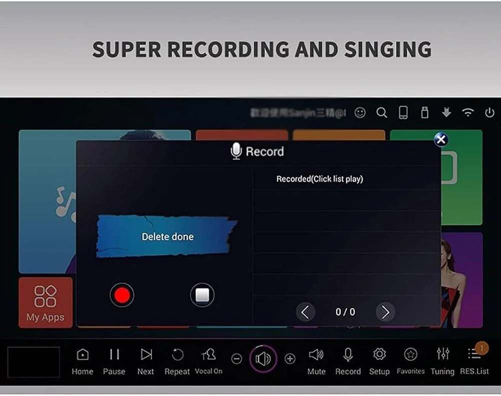 سیستم کارائوکه حرفه ای 18.5 اینچی، دستگاه کارائوکه صفحه لمسی خازنی 4 ترابایتی با میکروفون و بلندگوهای بی سیم، عملکرد تقویت کننده قدرت و کیفیت تصویر 4K، مناسب برای مهمانی های خانگی و بار (مشکی)