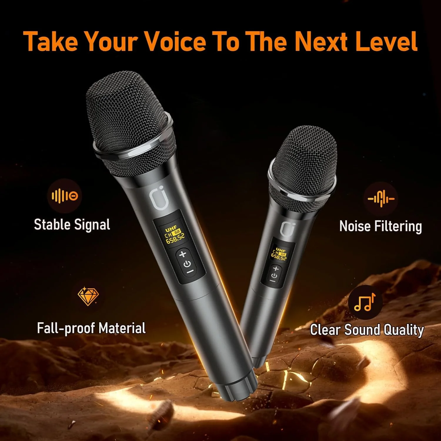 دستگاه کارائوکه برای بزرگسالان و کودکان، بلندگوی بلوتوث قابل حمل مناسب فضای باز با 2 میکروفون بی سیم، پشتیبانی از نورهای DJ، TWS، Bass/Treble برای مهمانی مدل S65