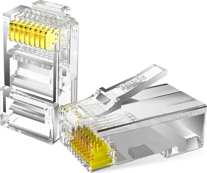 اتصال دهنده ماژول Tenda TEH5E510 Cat5e RJ45 UTP، روکش طلای 24K 50U، حداکثر مقاومت تماسی 20mΩ، حداقل 750 چرخه دوام | TEH5E510