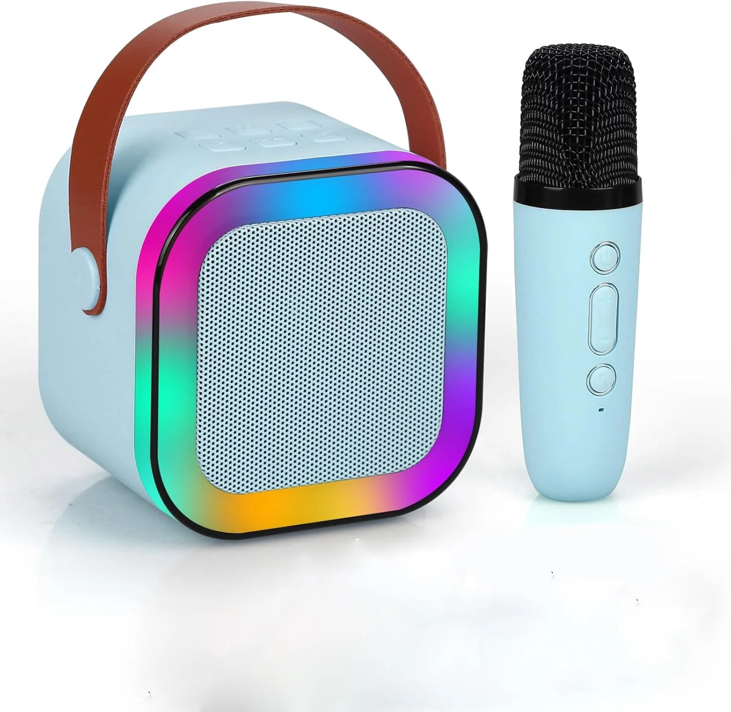 سیستم اسپیکر کارائوکه قابل حمل با چراغ های LED، میکروفون بی سیم، اسپیکر بلوتوث، مدل K12