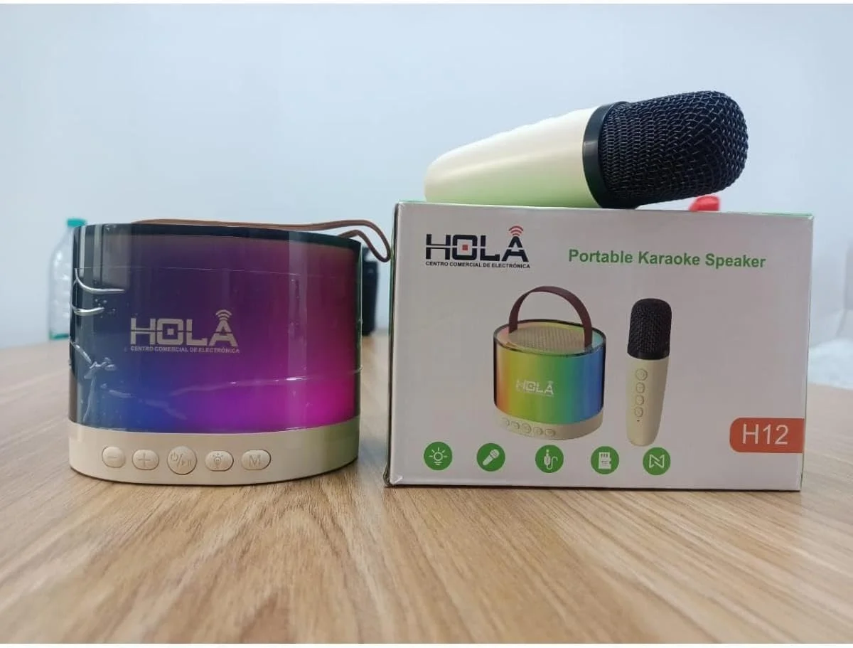 دستگاه کارائوکه کوچک برای کودکان و بزرگسالان، دستگاه کارائوکه قابل حمل با 1 میکروفون بی سیم و نورهای پویا، هدیه برای جشن تولد دختران و پسران، مهمانی خانگی، کریسمس، مسافرت، قابل شارژ، بلوتوث