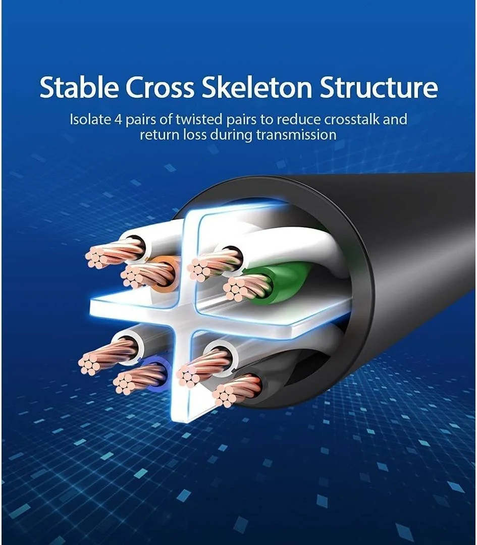 کابل شبکه Vention Cat.6 UTP، سری IBE، روکش آلومینیومی مسی، حداکثر سرعت 1000 مگابیت بر ثانیه، پهنای باند پایدار 250 مگاهرتز، روکش PVC، طول 1 متر، مشکی | IBEGF