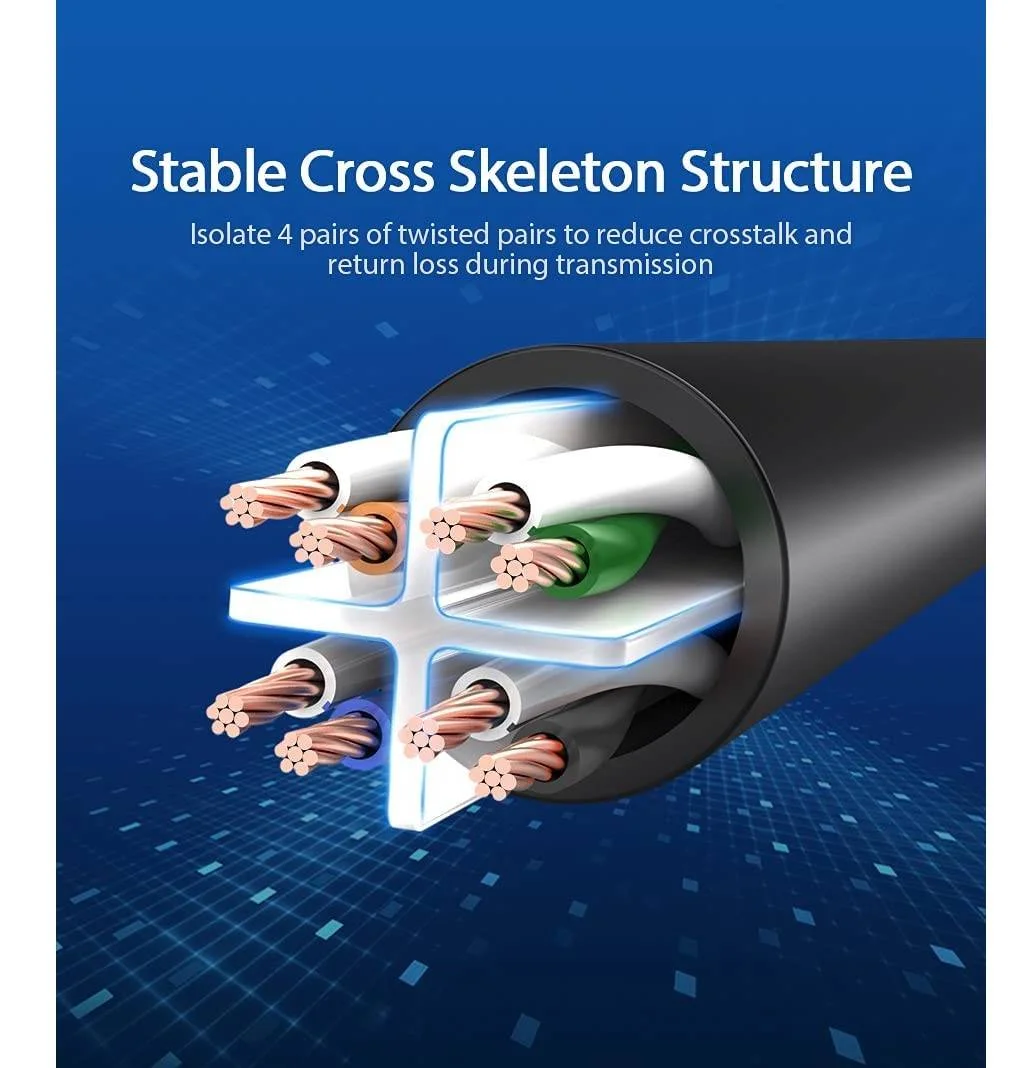 کابل پچ Cat 6 UTP گرد Vention، سرعت بالا 1000 مگابیت در ثانیه، مناسب برای لپ تاپ / پروژکتور / کامپیوتر، طول 0.5 متر، خاکستری | IBEHD