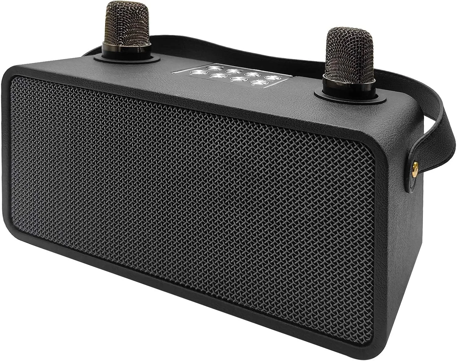 دستگاه کارائوکه، اسپیکر بلوتوث قابل حمل با 2 میکروفون بی سیم، میکروفون کارائوکه برای بزرگسالان و کودکان، سیستم PA با تنظیم اکو، پشتیبانی از Bass/FM/USB/TF برای مهمانی خانگی