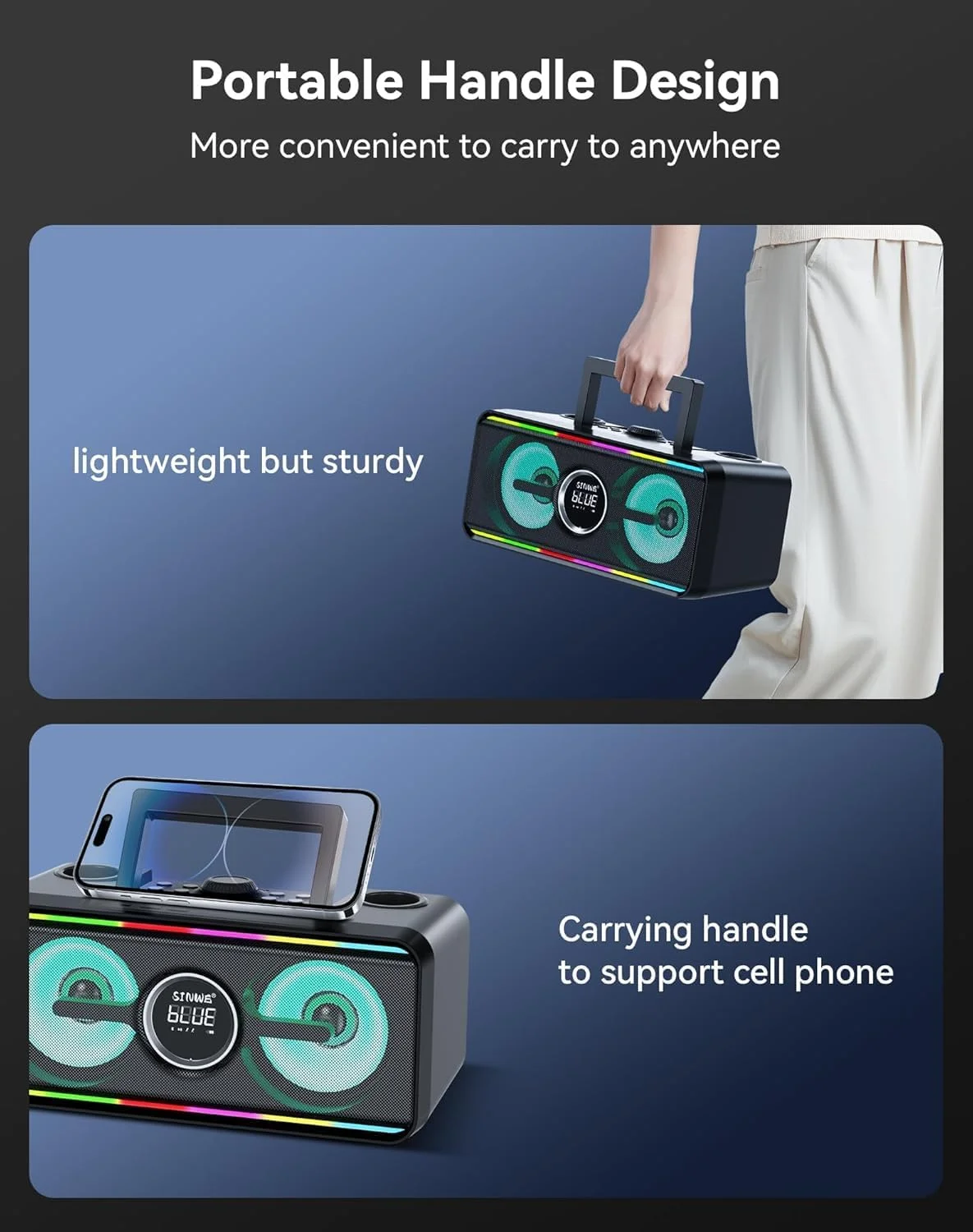 دستگاه کارائوکه برای بزرگسالان و کودکان، اسپیکر بلوتوث قابل حمل با 2 میکروفون، سیستم PA سبک برای مهمانی، فضای باز، عروسی، هدایای تولد، اکو قابل تنظیم، پشتیبانی از USB - مشکی دستگاه کارائوکه برای بزرگسالان و کودکان، اسپیکر بلوتوث قابل حمل با 2 میکروفون، سیستم PA سبک برای مهمانی، فضای باز، عروسی، هدایای تولد، اکو قابل تنظیم، پشتیبانی از USB - مشکی