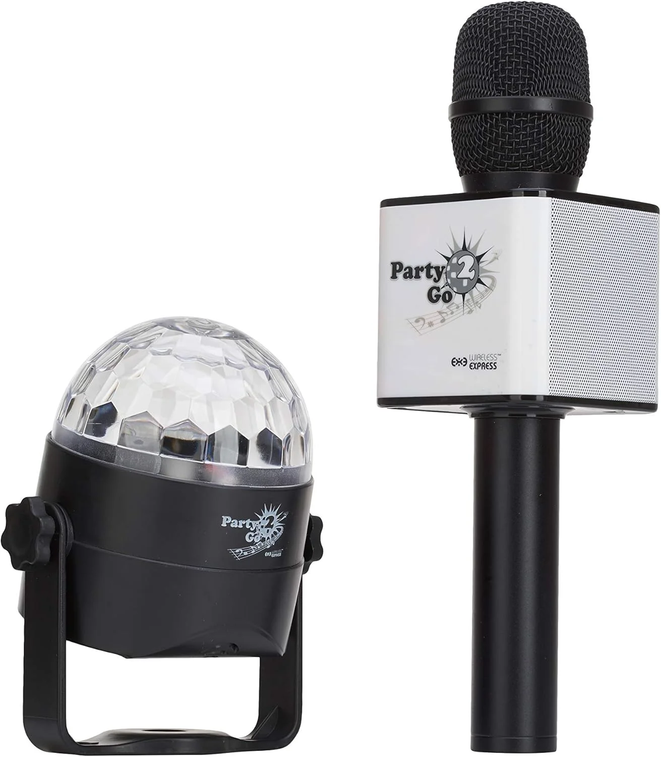 میکروفون کارائوکه بلوتوث و مجموعه توپ دیسکو Party2Go (مشکی)