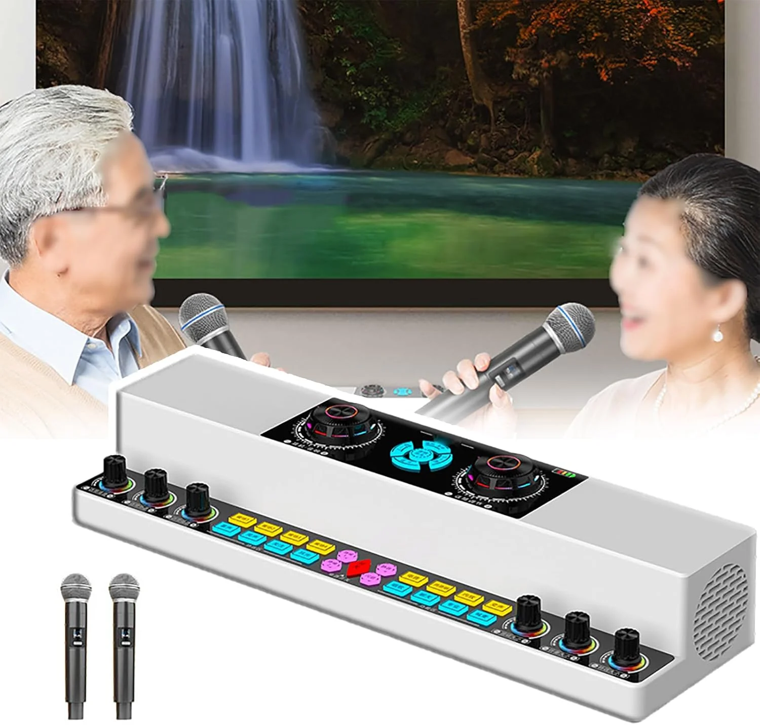 دستگاه صوتی دو بلندگوی داخلی، کارائوکه تلویزیون، پشتیبانی از حذف صدای خواننده با یک کلیک، تراشه حرفه ای داخلی، بل کانتو هوشمند، پشتیبانی از تنظیم همراهی، تنظیم تغییر صدا، B