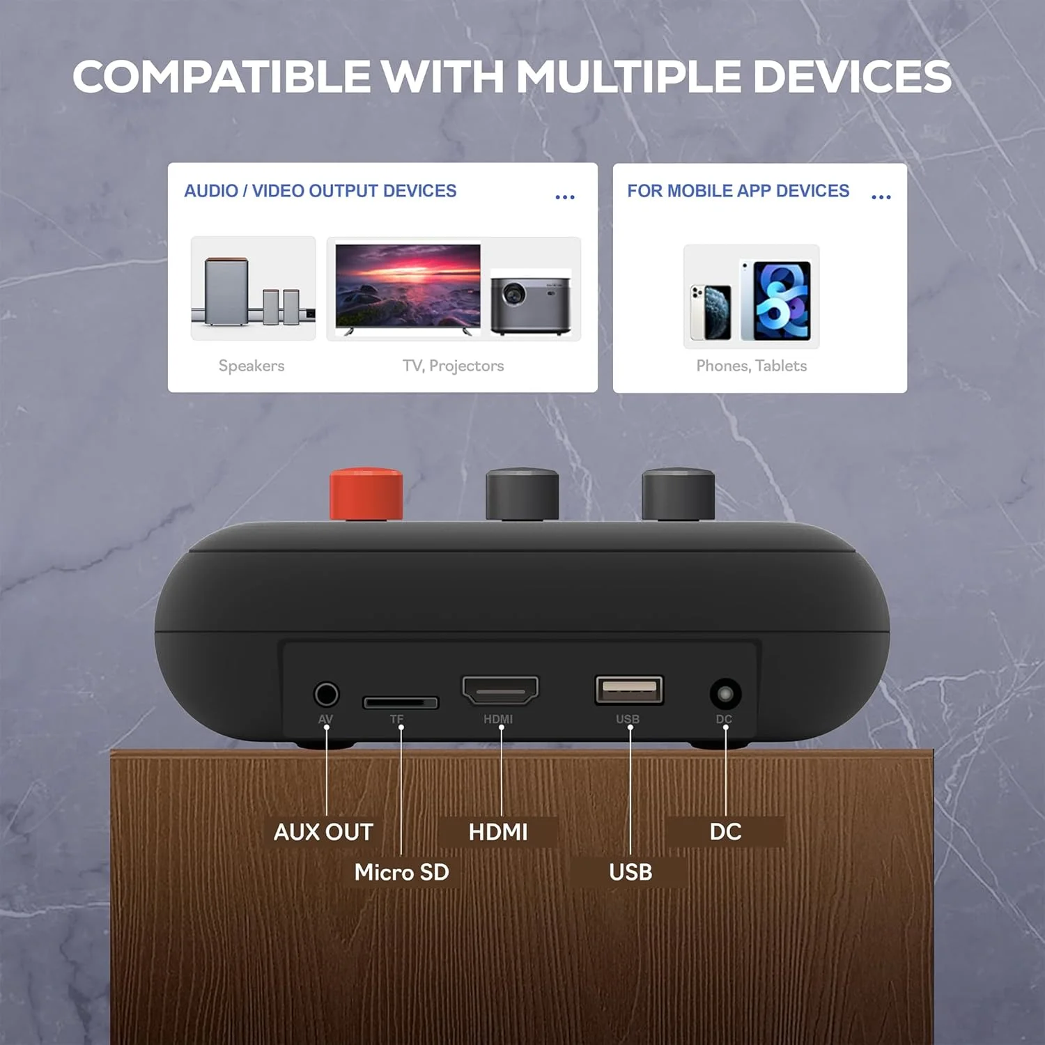 سیستم کارائوکه اندروید D'MAESTRO MS-A15 با 2 میکروفون بی سیم قابل شارژ و بیش از 14500 آهنگ کارائوکه داخلی به زبان های مختلف. عملکرد روان با اندروید 11. سیستم کارائوکه اندروید D'MAESTRO MS-A15 با 2 میکروفون بی سیم قابل شارژ و بیش از 14500 آهنگ کارائوکه داخلی به زبان های مختلف. عملکرد روان با اندروید 11.