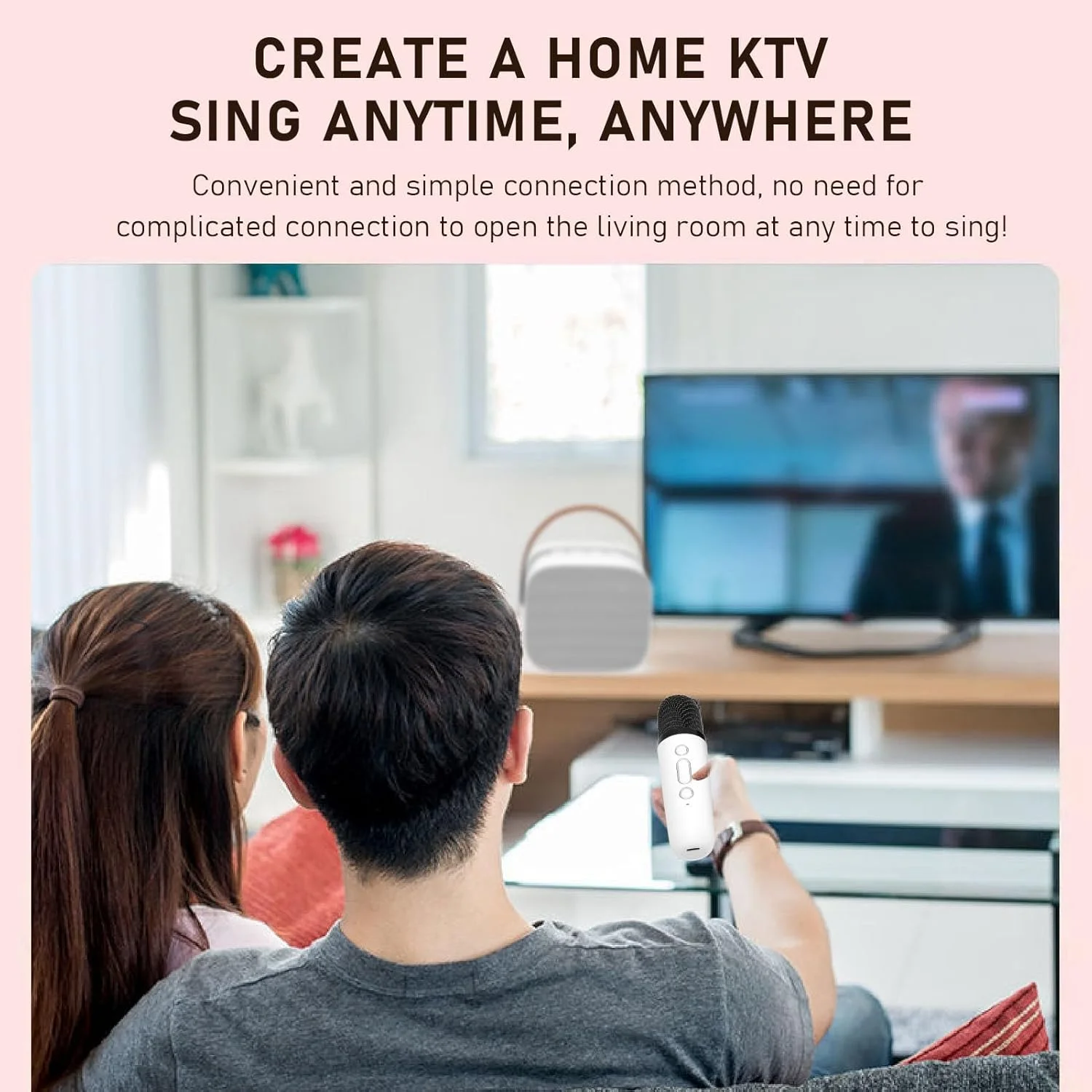 دستگاه کارائوکه چند منظوره با صدای پویا و پوشش گسترده برای کارائوکه مهمانی، الکترونیک پلاستیکی، دستگاه قابل حمل، KTV مهمانی خانگی (سفید) دستگاه کارائوکه چند منظوره با صدای پویا و پوشش گسترده برای کارائوکه مهمانی، الکترونیک پلاستیکی، دستگاه قابل حمل، KTV مهمانی خانگی (سفید)