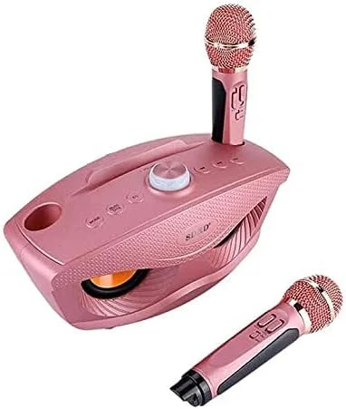 سیستم میکروفون کارائوکه بی سیم دوگانه Mulugeta SD306، نسخه ارتقا یافته میکروفون دستی دو کاناله کارائوکه برای مهمانی دی جی، کلیسا، عروسی، مهمانی خانگی، سخنرانی، رز