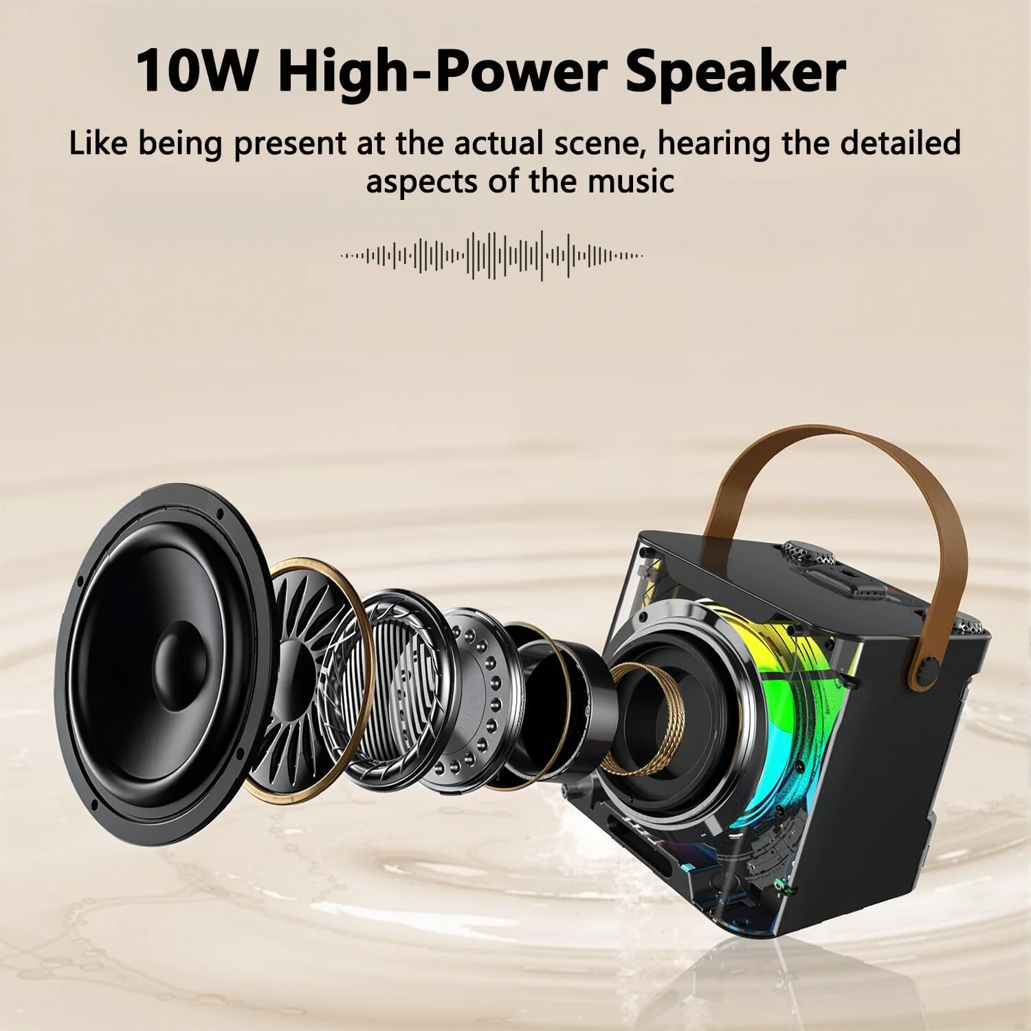 دستگاه کارائوکه با 2 میکروفون، بلندگوی کارائوکه 2 میکروفون بی سیم برای کودکان و بزرگسالان، بلندگوی مهمانی بلوتوث قابل حمل با چراغ های LED برای گردهمایی های خانوادگی/کمپینگ در فضای باز