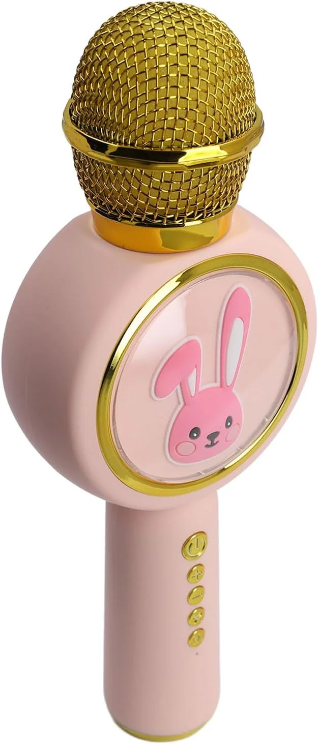 میکروفون کودکانه با نور رنگی، اتصال بی‌سیم، دستی، میکروفون کارائوکه با باتری برای خانه