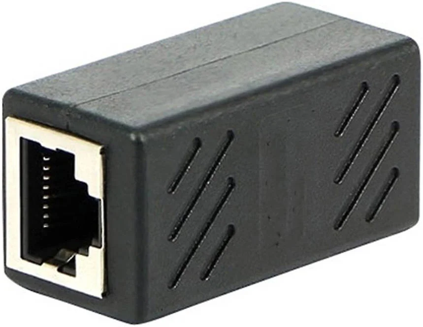 افزایش دهنده کابل شبکه RJ45 دکسون، مادگی به مادگی، 1 عدد، سازگار با CAT5A / CAT6A، مشکی