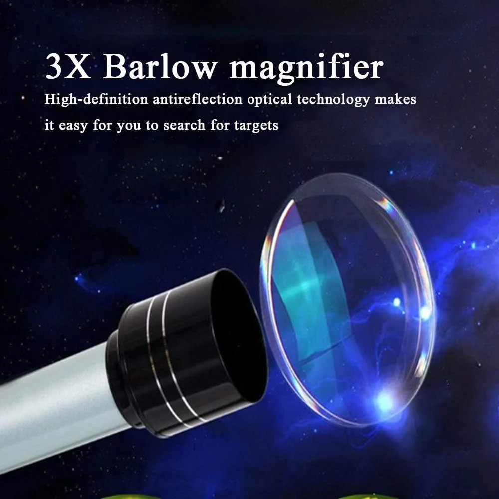 تلسکوپ برای کودکان و مبتدیان، تلسکوپ نجومی تک لوله با قابلیت بزرگنمایی 525 برابر، آینه نمایش، مناسب برای رصد ستارگان و معرفی به دانش آموزان