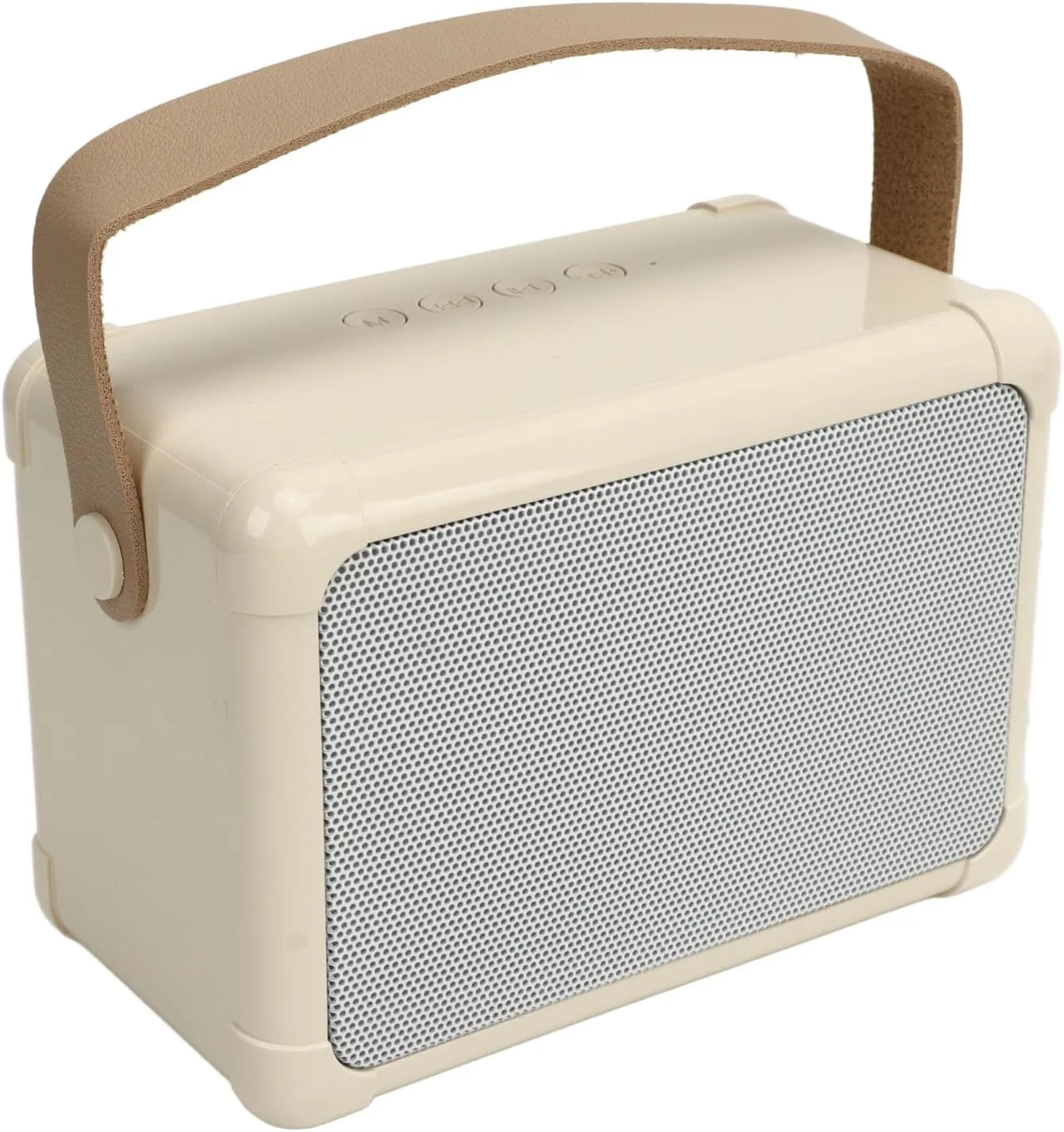 دستگاه کارائوکه LJCM، اسپیکر کارائوکه بی سیم قابل حمل با جلوه های نور LED و 6 جلوه صوتی برای مهمانی (بژ)