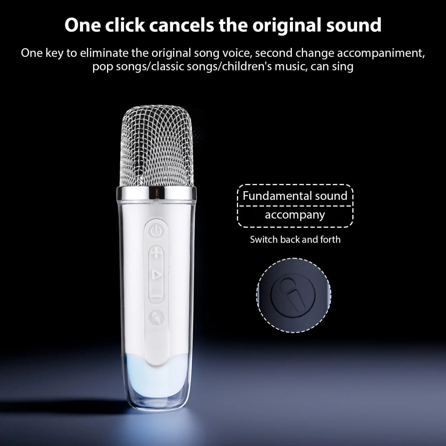 دستگاه کارائوکه کوچک Labymos با 2 میکروفون بی سیم، میکروفون BT و بلندگو، ست KTV با جلوه های نور رنگارنگ، میکروفون دستی، جشن تولد، مهمانی خانگی، قابل حمل سبک وزن در فضای باز دستگاه کارائوکه کوچک Labymos با 2 میکروفون بی سیم، میکروفون BT و بلندگو، ست KTV با جلوه های نور رنگارنگ، میکروفون دستی، جشن تولد، مهمانی خانگی، قابل حمل سبک وزن در فضای باز