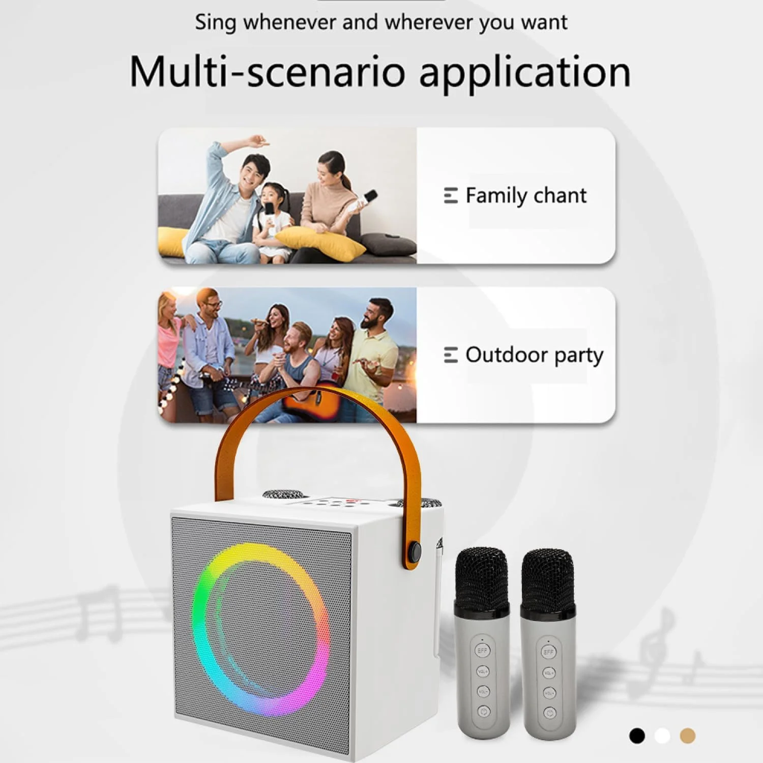 دستگاه کارائوکه Labymos با 2 میکروفون بی سیم، میکروفون BT و بلندگو، ست KTV با جلوه های نور رنگارنگ، 10 وات و بلندگوی 4 اینچی، میکروفون دستی، سیستم کارائوکه قابل حمل سبک وزن برای خانه دستگاه کارائوکه Labymos با 2 میکروفون بی سیم، میکروفون BT و بلندگو، ست KTV با جلوه های نور رنگارنگ، 10 وات و بلندگوی 4 اینچی، میکروفون دستی، سیستم کارائوکه قابل حمل سبک وزن برای خانه