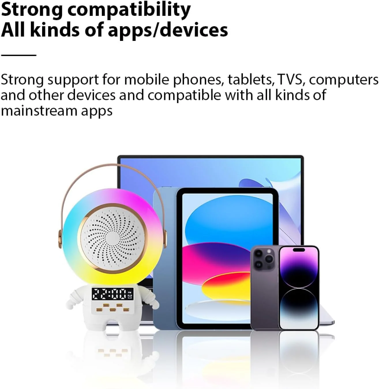 دستگاه مینی کارائوکه Labymos مدل فضانورد، اسپیکر قابل حمل BT به همراه 2 میکروفون بی سیم، نور LED رنگی، میکروفون دستی، مناسب جشن تولد، فضای باز، منزل و KTV دستگاه مینی کارائوکه Labymos مدل فضانورد، اسپیکر قابل حمل BT به همراه 2 میکروفون بی سیم، نور LED رنگی، میکروفون دستی، مناسب جشن تولد، فضای باز، منزل و KTV