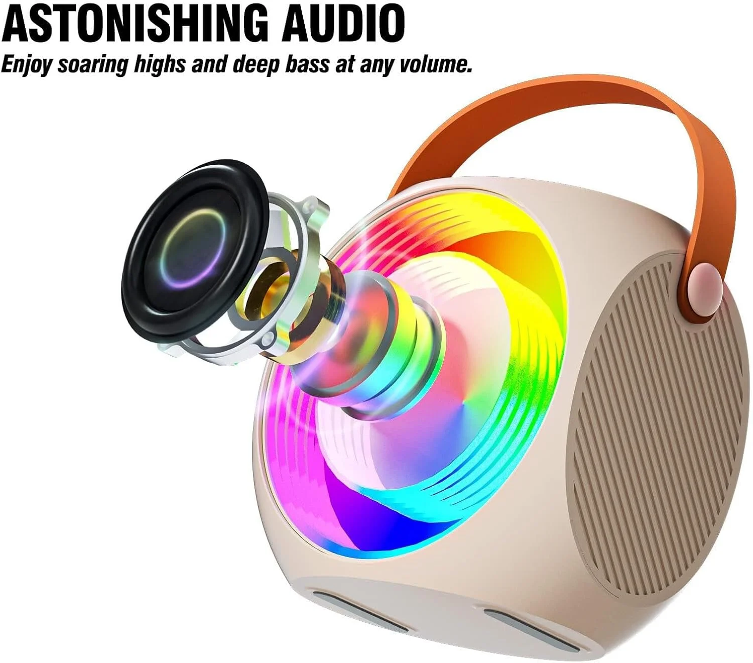 دستگاه کارائوکه کوچک قابل حمل Labymos MicPioneer برای کودکان، اسپیکر کارائوکه قابل حمل با 2 میکروفون بی سیم و چراغ های ال ای دی برای مهمانی خانگی، هدیه تولد برای پسران/دختران (صورتی) دستگاه کارائوکه کوچک قابل حمل Labymos MicPioneer برای کودکان، اسپیکر کارائوکه قابل حمل با 2 میکروفون بی سیم و چراغ های ال ای دی برای مهمانی خانگی، هدیه تولد برای پسران/دختران (صورتی)